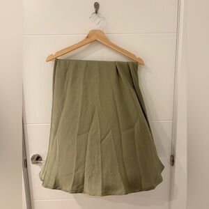 Chic Olive A-Line Skirt